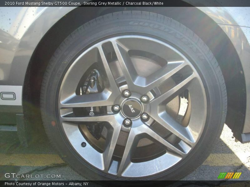 Sterling Grey Metallic / Charcoal Black/White 2010 Ford Mustang Shelby GT500 Coupe