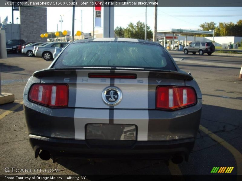 Sterling Grey Metallic / Charcoal Black/White 2010 Ford Mustang Shelby GT500 Coupe