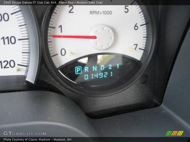 Flame Red / Medium Slate Gray 2006 Dodge Dakota ST Club Cab 4x4