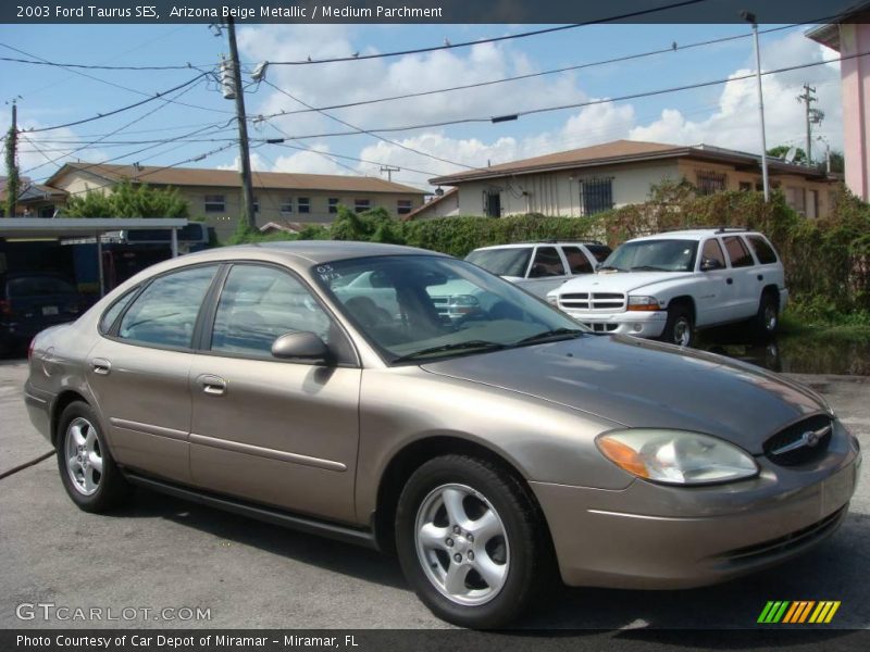 Arizona Beige Metallic / Medium Parchment 2003 Ford Taurus SES