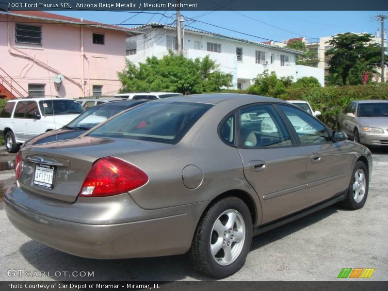 Arizona Beige Metallic / Medium Parchment 2003 Ford Taurus SES
