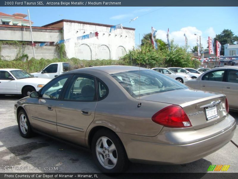 Arizona Beige Metallic / Medium Parchment 2003 Ford Taurus SES