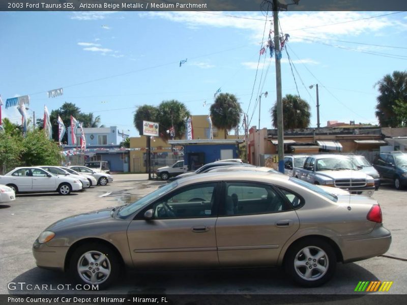 Arizona Beige Metallic / Medium Parchment 2003 Ford Taurus SES
