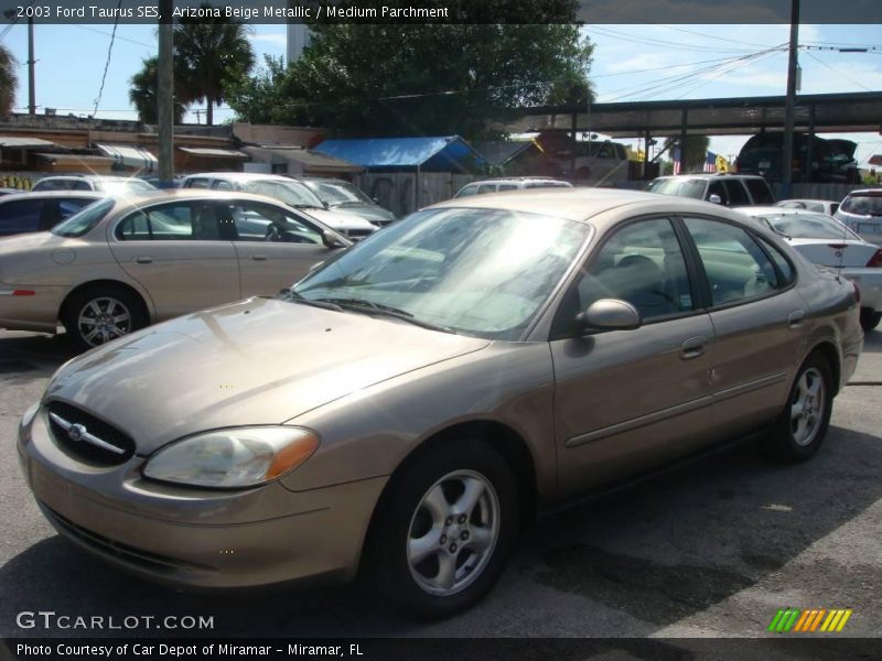 Arizona Beige Metallic / Medium Parchment 2003 Ford Taurus SES