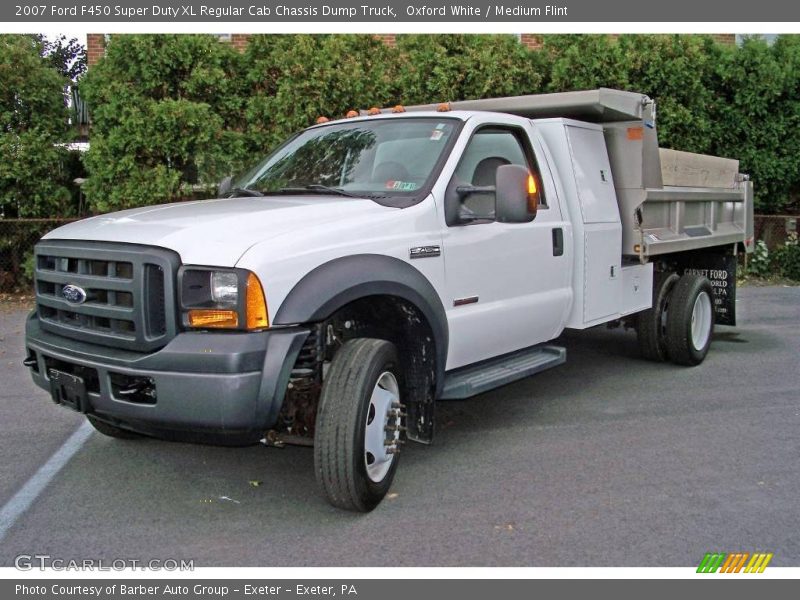 Oxford White / Medium Flint 2007 Ford F450 Super Duty XL Regular Cab Chassis Dump Truck