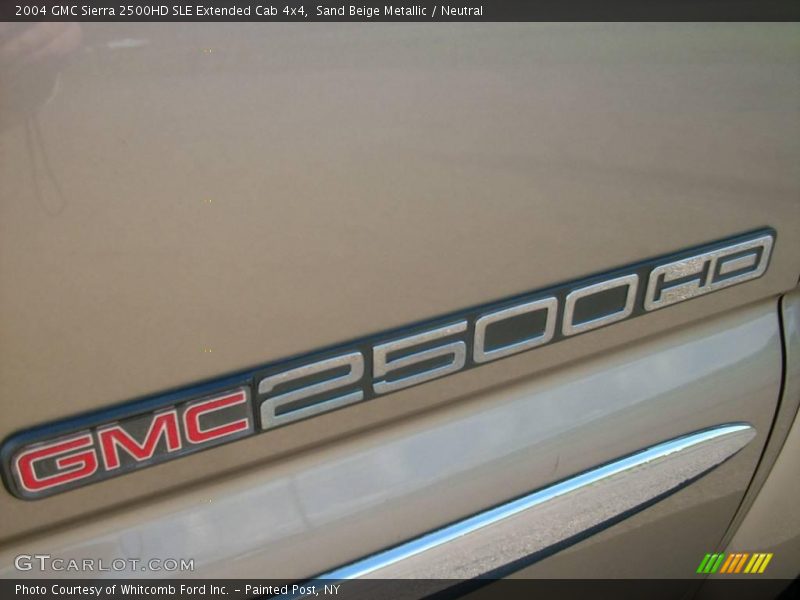 Sand Beige Metallic / Neutral 2004 GMC Sierra 2500HD SLE Extended Cab 4x4