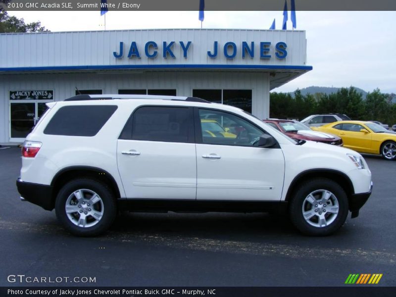 Summit White / Ebony 2010 GMC Acadia SLE