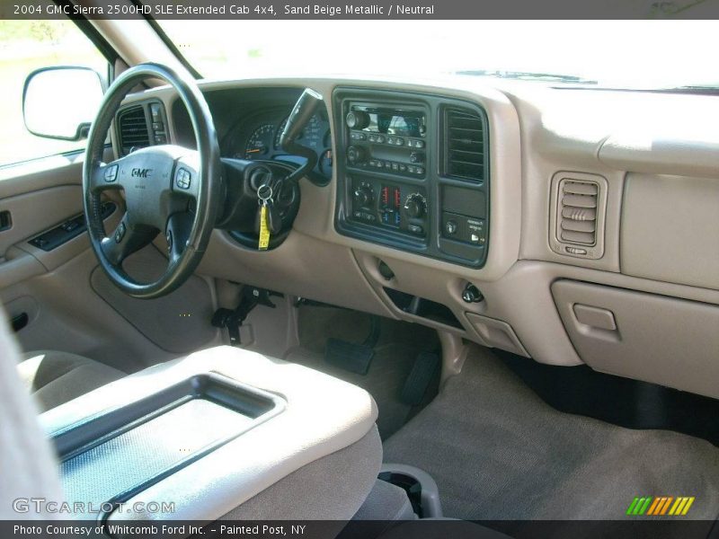 Sand Beige Metallic / Neutral 2004 GMC Sierra 2500HD SLE Extended Cab 4x4