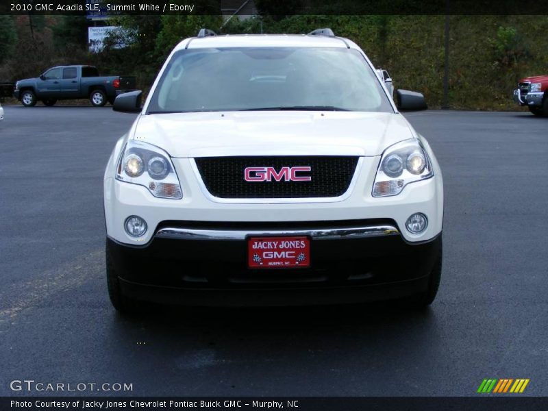 Summit White / Ebony 2010 GMC Acadia SLE