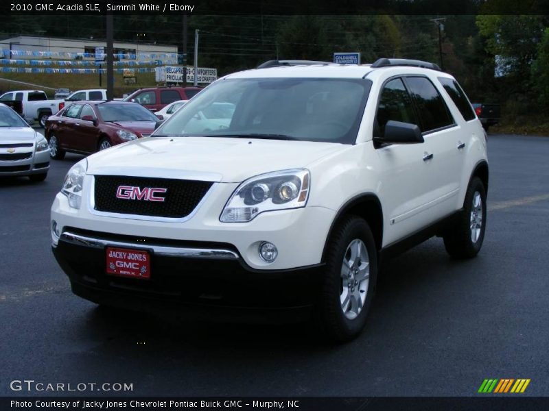 Summit White / Ebony 2010 GMC Acadia SLE