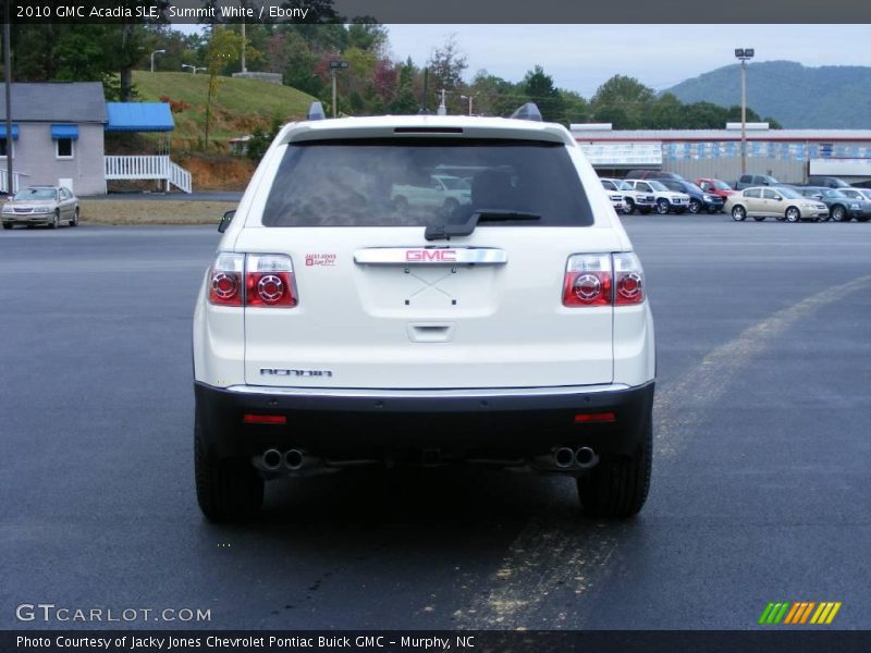 Summit White / Ebony 2010 GMC Acadia SLE