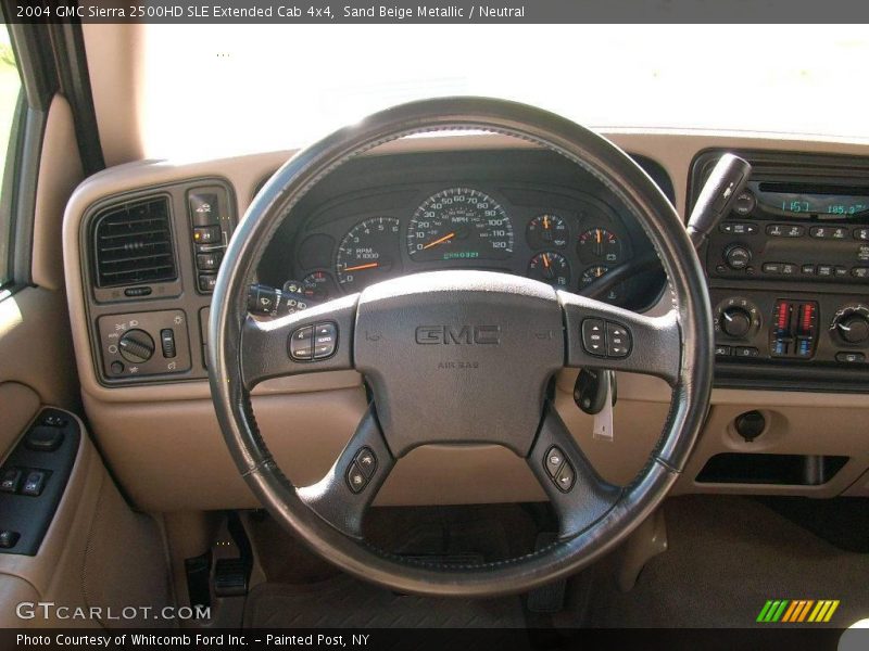 Sand Beige Metallic / Neutral 2004 GMC Sierra 2500HD SLE Extended Cab 4x4