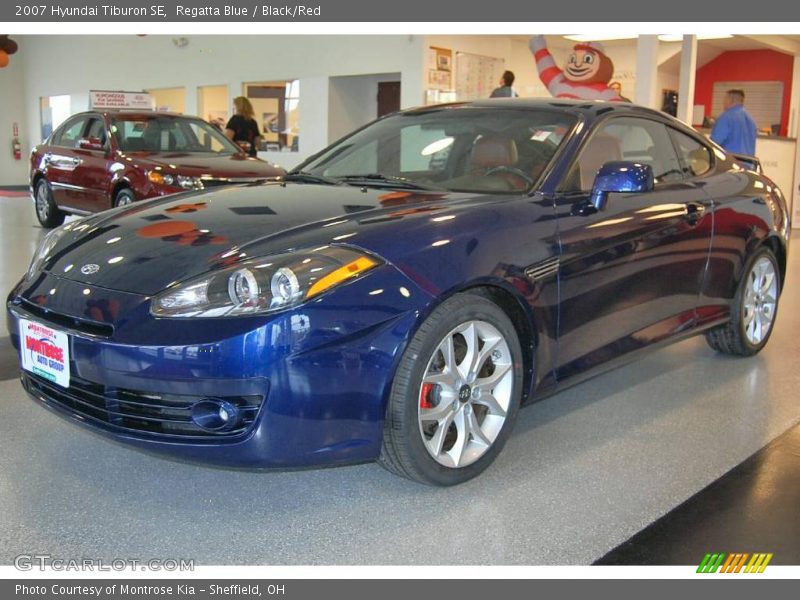 Regatta Blue / Black/Red 2007 Hyundai Tiburon SE