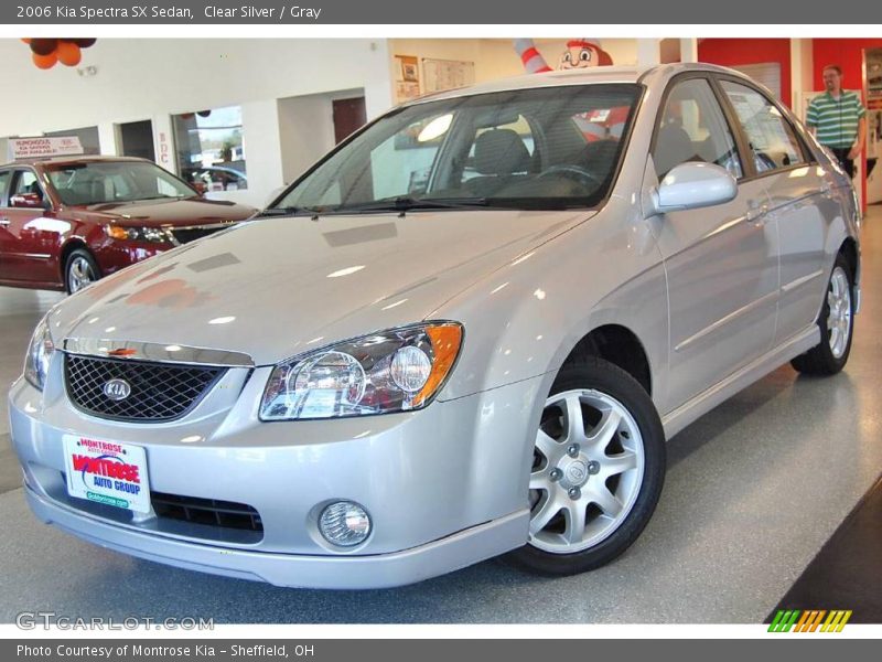 Clear Silver / Gray 2006 Kia Spectra SX Sedan