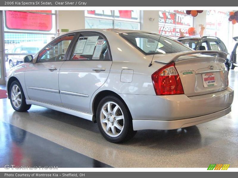 Clear Silver / Gray 2006 Kia Spectra SX Sedan