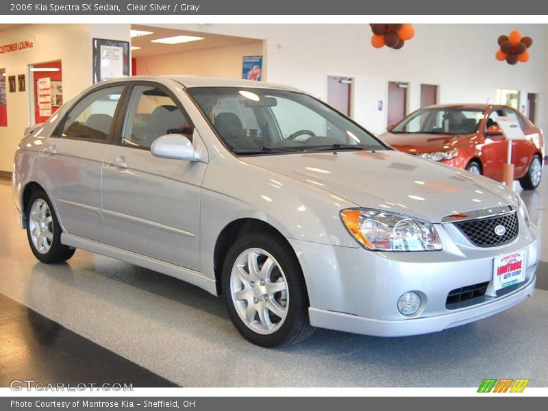Clear Silver / Gray 2006 Kia Spectra SX Sedan