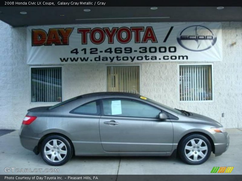 Galaxy Gray Metallic / Gray 2008 Honda Civic LX Coupe