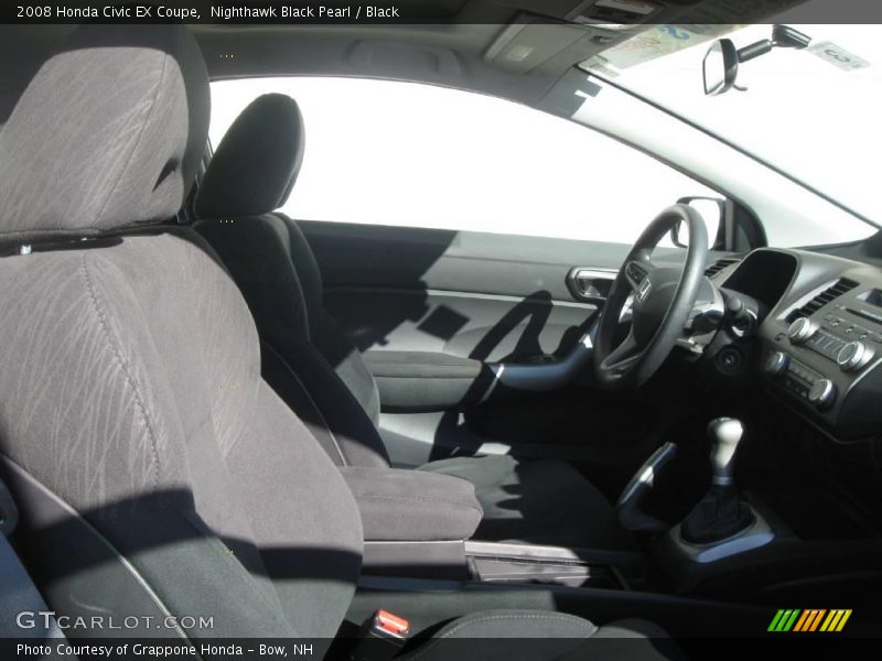 Nighthawk Black Pearl / Black 2008 Honda Civic EX Coupe