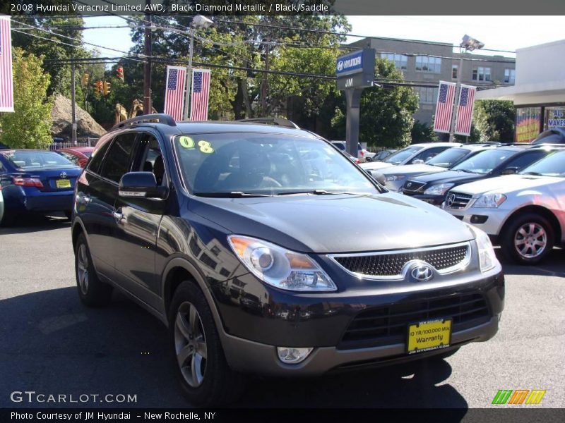 Black Diamond Metallic / Black/Saddle 2008 Hyundai Veracruz Limited AWD