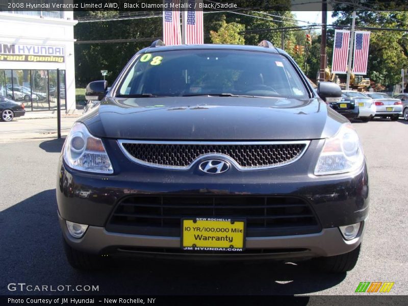 Black Diamond Metallic / Black/Saddle 2008 Hyundai Veracruz Limited AWD