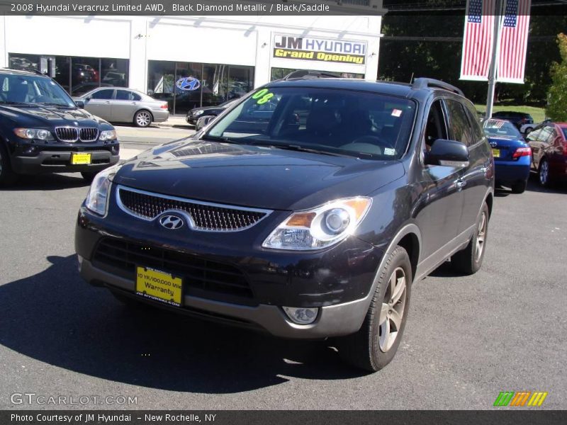 Black Diamond Metallic / Black/Saddle 2008 Hyundai Veracruz Limited AWD