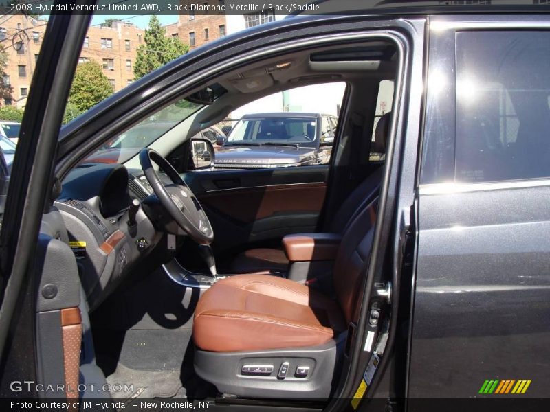 Black Diamond Metallic / Black/Saddle 2008 Hyundai Veracruz Limited AWD