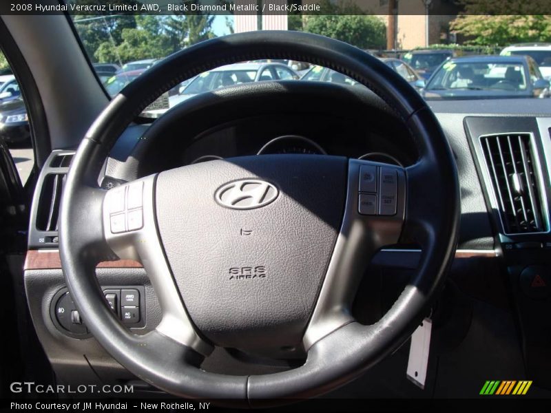 Black Diamond Metallic / Black/Saddle 2008 Hyundai Veracruz Limited AWD