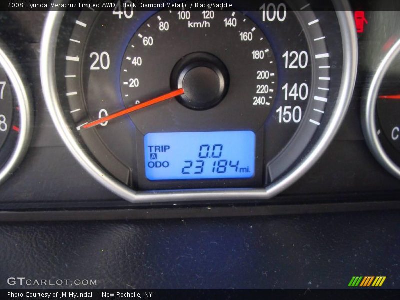 Black Diamond Metallic / Black/Saddle 2008 Hyundai Veracruz Limited AWD