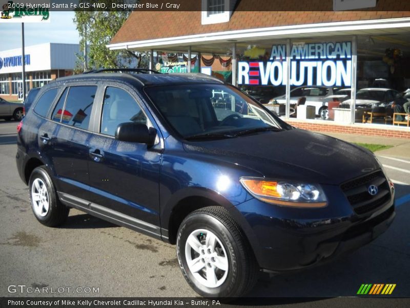 Deepwater Blue / Gray 2009 Hyundai Santa Fe GLS 4WD