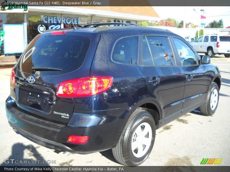 Deepwater Blue / Gray 2009 Hyundai Santa Fe GLS 4WD