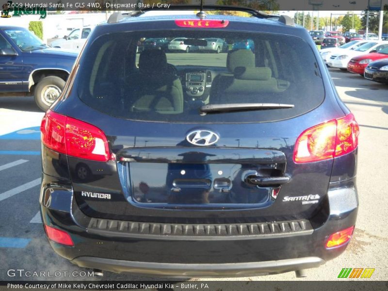 Deepwater Blue / Gray 2009 Hyundai Santa Fe GLS 4WD