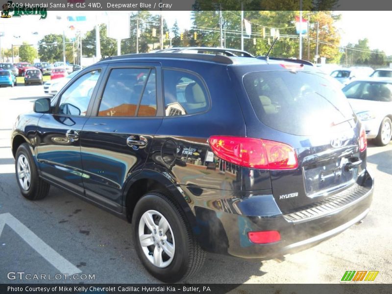 Deepwater Blue / Gray 2009 Hyundai Santa Fe GLS 4WD