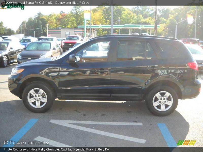 Deepwater Blue / Gray 2009 Hyundai Santa Fe GLS 4WD