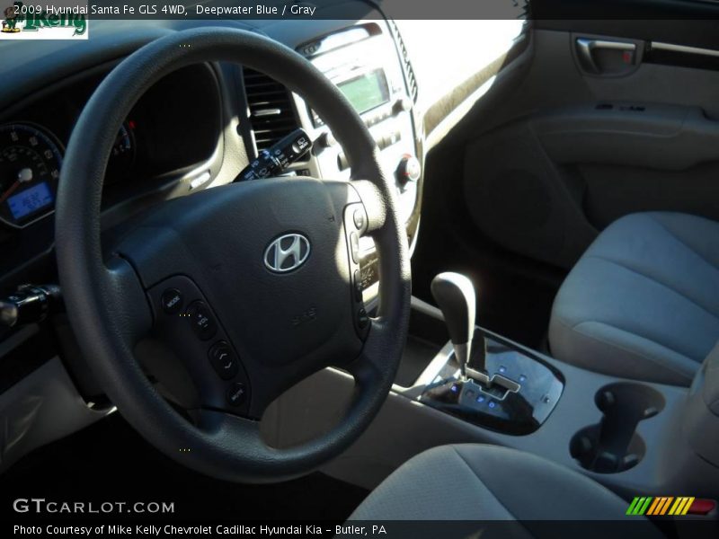 Deepwater Blue / Gray 2009 Hyundai Santa Fe GLS 4WD
