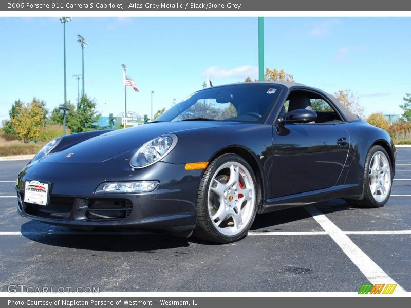 Atlas Grey Metallic / Black/Stone Grey 2006 Porsche 911 Carrera S Cabriolet