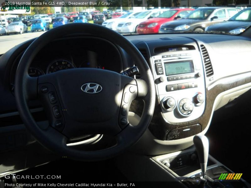 Deepwater Blue / Gray 2009 Hyundai Santa Fe GLS 4WD