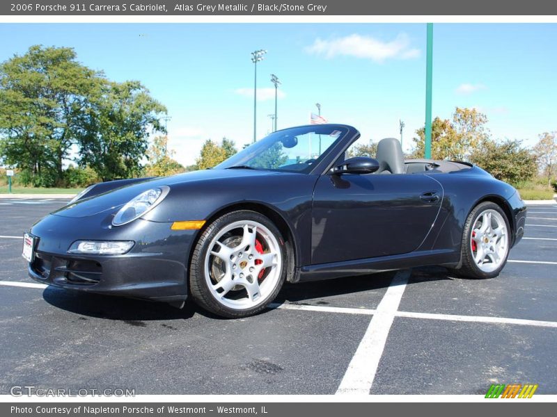 Atlas Grey Metallic / Black/Stone Grey 2006 Porsche 911 Carrera S Cabriolet