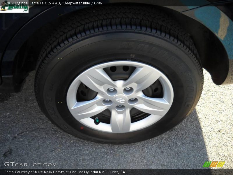 Deepwater Blue / Gray 2009 Hyundai Santa Fe GLS 4WD