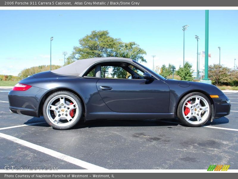 Atlas Grey Metallic / Black/Stone Grey 2006 Porsche 911 Carrera S Cabriolet