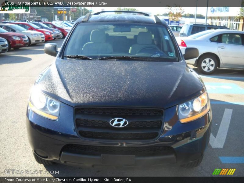 Deepwater Blue / Gray 2009 Hyundai Santa Fe GLS 4WD