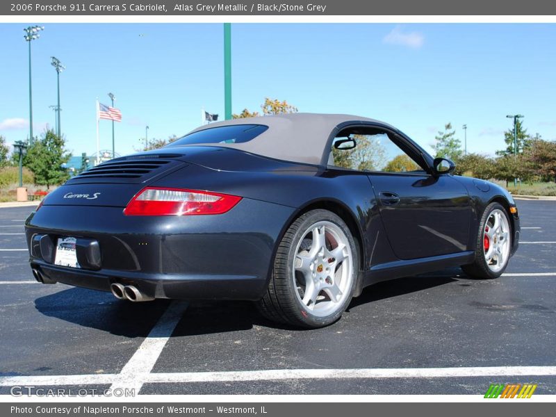 Atlas Grey Metallic / Black/Stone Grey 2006 Porsche 911 Carrera S Cabriolet