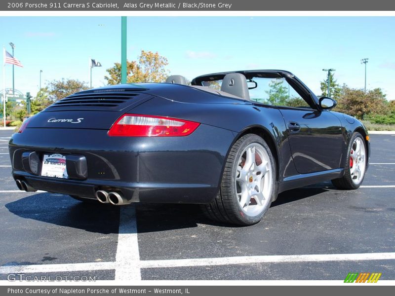 Atlas Grey Metallic / Black/Stone Grey 2006 Porsche 911 Carrera S Cabriolet