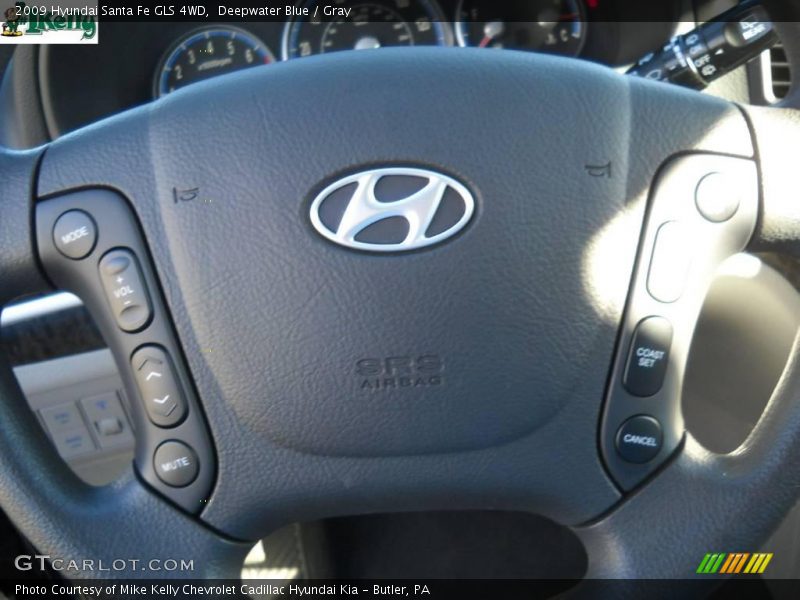 Deepwater Blue / Gray 2009 Hyundai Santa Fe GLS 4WD