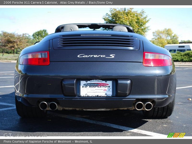 Atlas Grey Metallic / Black/Stone Grey 2006 Porsche 911 Carrera S Cabriolet