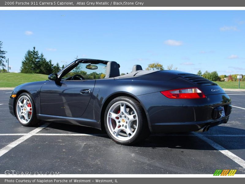 Atlas Grey Metallic / Black/Stone Grey 2006 Porsche 911 Carrera S Cabriolet