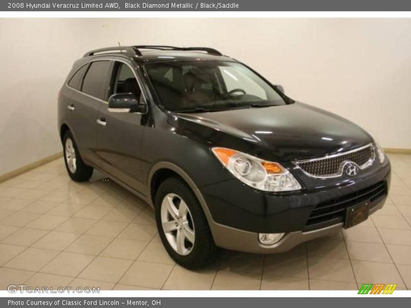 Black Diamond Metallic / Black/Saddle 2008 Hyundai Veracruz Limited AWD