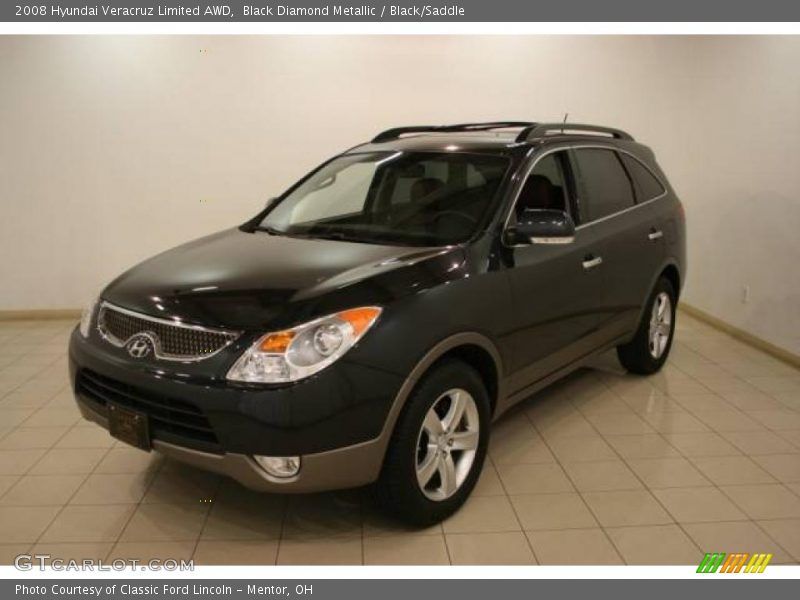 Black Diamond Metallic / Black/Saddle 2008 Hyundai Veracruz Limited AWD