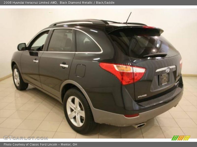 Black Diamond Metallic / Black/Saddle 2008 Hyundai Veracruz Limited AWD