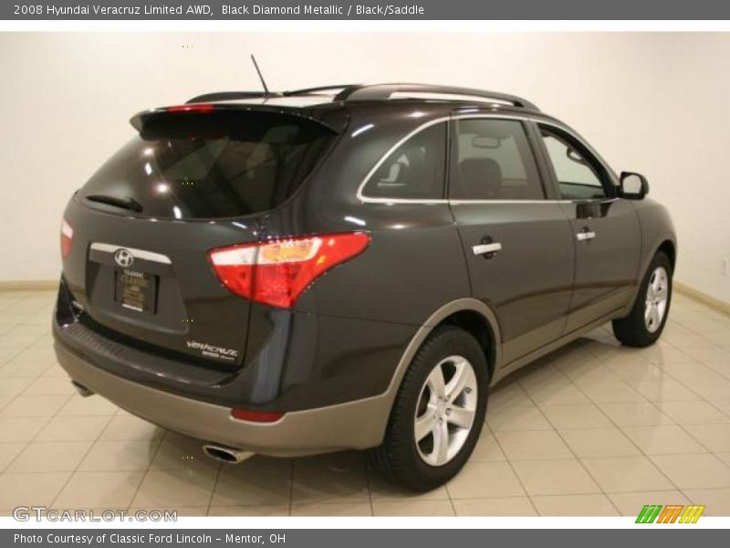Black Diamond Metallic / Black/Saddle 2008 Hyundai Veracruz Limited AWD
