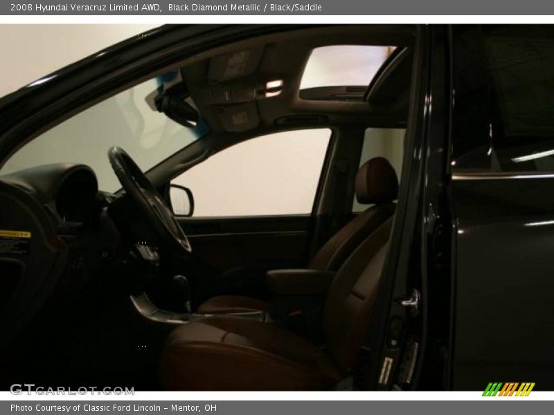 Black Diamond Metallic / Black/Saddle 2008 Hyundai Veracruz Limited AWD